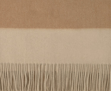 Joshua Ellis Cream Stripe Cashmere Stole